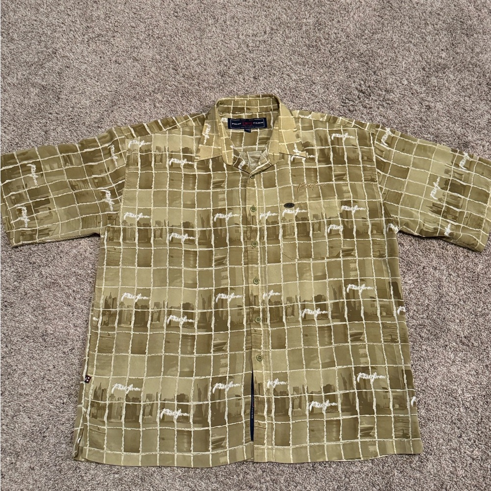 Vintage Phat Farm Y2K checkered button up shirt. Men’s Sz XL